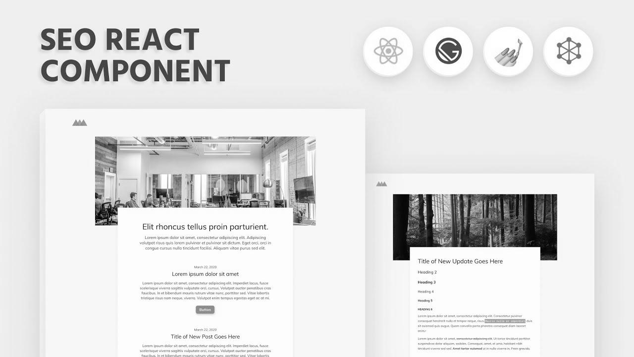 Gatsby JS: Create a search engine optimization React Component