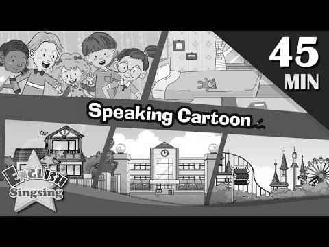 Talking Cartoon |  45 minutes Children Dialogues |  simple conversation |  Study English for Youngsters