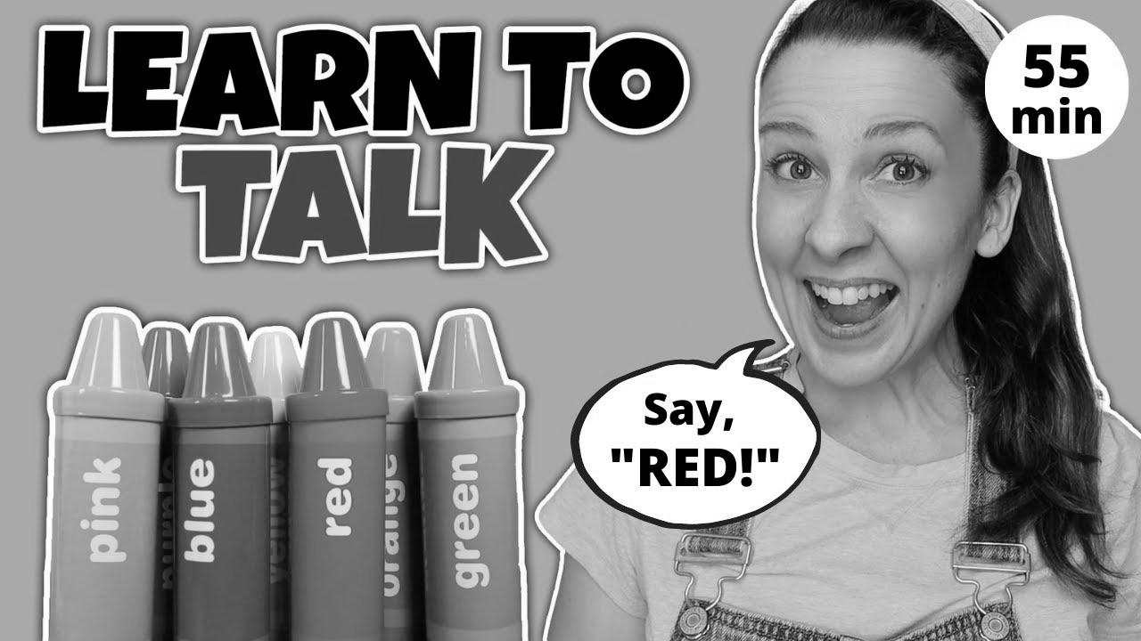 Learn To Talk – Toddler Learning Video – Study Colours with Crayon Surprises – Speech Delay – Baby