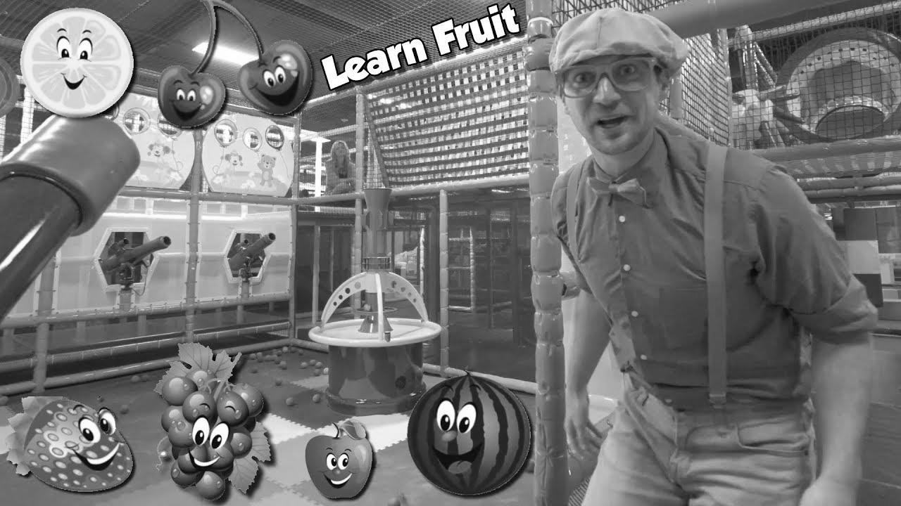 Study Fruits with Blippi |  Instructional Indoor Playground Videos for Youngsters