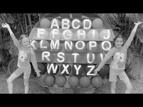 Nastya and Eva are learning the Summer time Alphabet